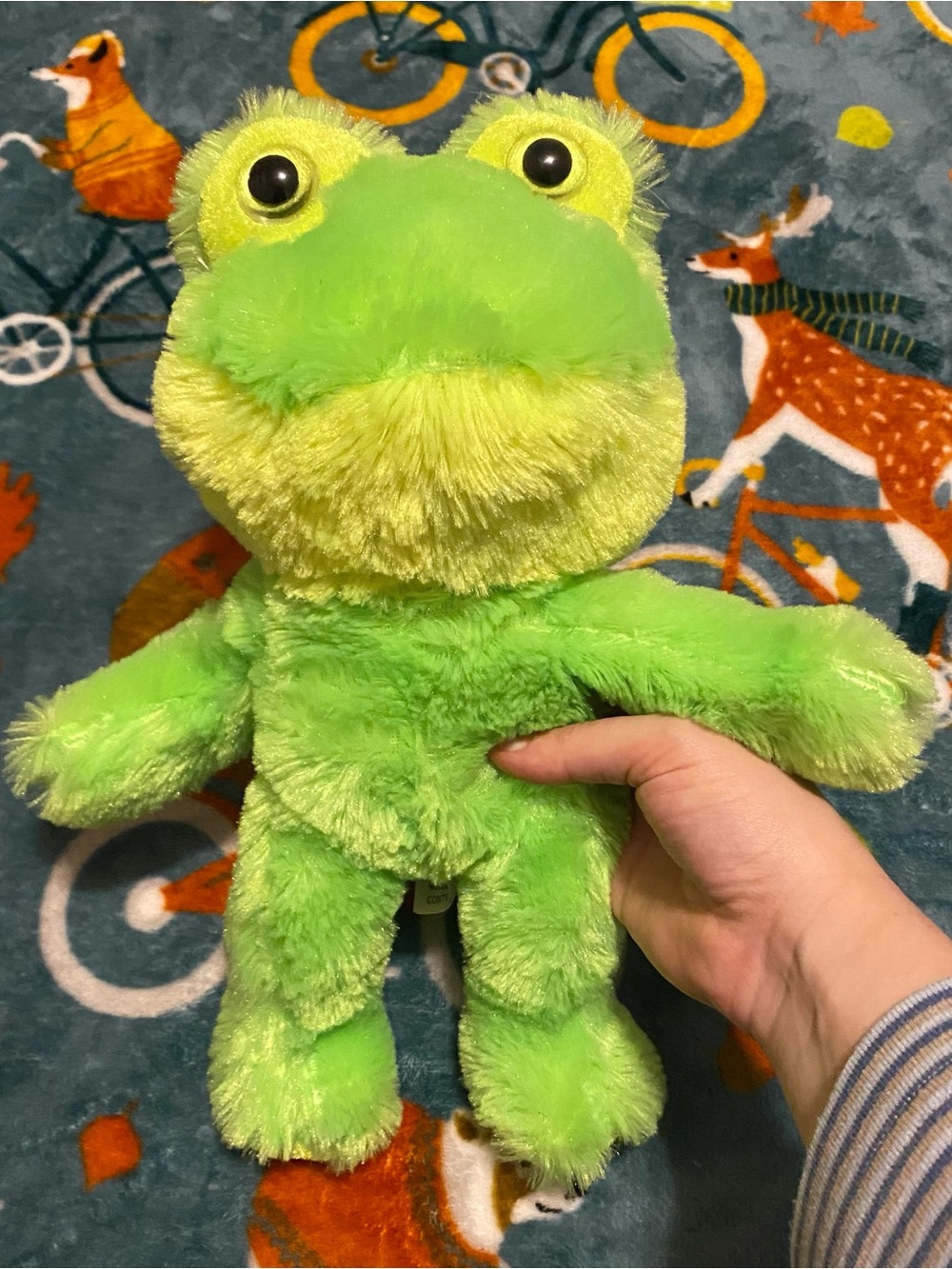 Cute Cottagecore Green Frog Stuffed Animal Plush Toy